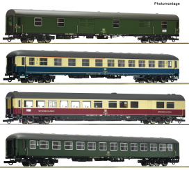 Roco 6200322 (DC) – 4-teiliges Reisezugwagen-Set 1 D 202 „Loreley Express“ der DB 