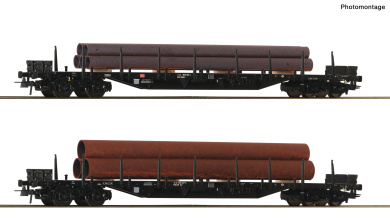 Roco 6600355 (DC) – 2-teiliges Güterwagen-Set 3 „Stahlzug“ der DB AG 