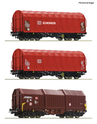 Roco 6600368 (DC) – 3-teiliges Güterwagen-Set 4 „Stahlzug“ der DB AG 