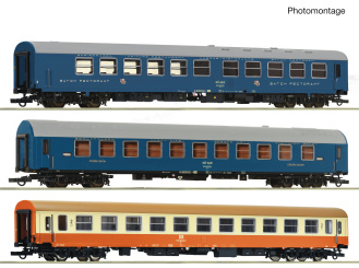 Roco 6200297 (DC) – 3-teiliges Reisezugwagen-Set 1 D 1371/1370 „Vitoscha“ der BDZ/DR 