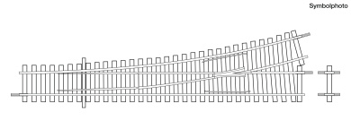 Roco 4042442 (DC) – Betonschwellen-Weiche links Wl15 
