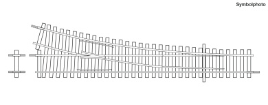 Roco 4042443 (DC) – Betonschwellen-Weiche rechts Wr15 