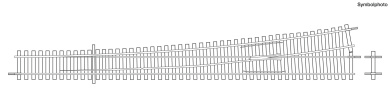 Roco 4042490 (DC) – Betonschwellen-Weiche links Wl10 