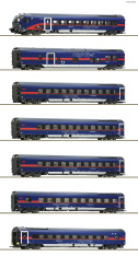 Roco 5500022 (DC) – 7-teiliges Reisezugwagen-Set „Nightjet“ der ÖBB 