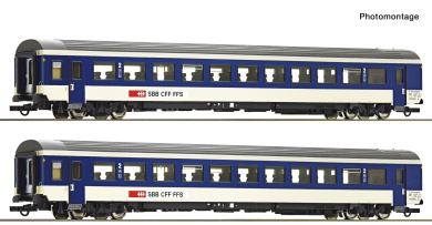 Roco 6200271 (DC) – 2-teiliges Reisezugwagen-Set 2. Klasse der SBB 