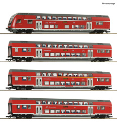 Roco 6220320 (AC) – 4-teiliges Doppelstockwagen-Set der DB AG, digital 