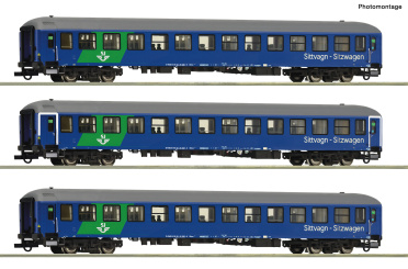 Roco 6200262 (DC) – 3-teiliges Reisezugwagen-Set der SJ 