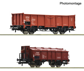Roco 6600396 (DC) – 2-teiliges Güterwagen-Set der CSD 