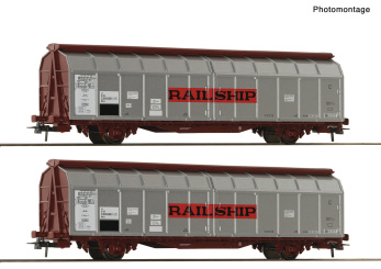 Roco 6600261 (DC) – 2-teiliges Schiebewandwagen-Set der DB 