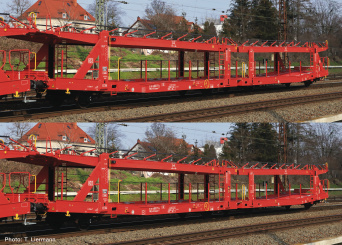 Roco 6600409 (DC) – 2-teiliges Autotransportwagen-Set der DB AG 