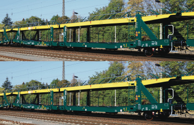 Roco 6600410 (DC) – 2-teiliges Autotransportwagen-Set der ARS Altmann 