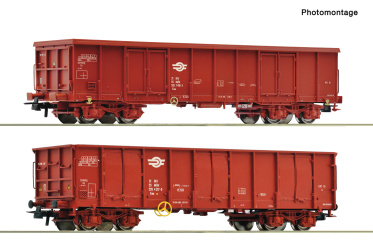 Roco 6600480 (DC) – 2-teiliges Set offener Güterwagen der MAV 