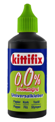 Kittifix 1000235 – Universalkleber 0,0% lösemittelfrei, 80 g Flasche mit Dosierspitze (Feindüse) 