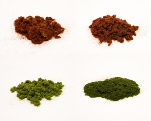 miniNatur 001-29 – Moos-Flock Set, 4 Farben, 0,5 - 1 mm 