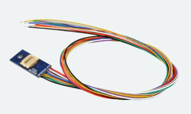 ESU 51999 – Adapterplatine Next18 für 6 Ausgänge, Lötkontakten und angelöteten Kabeln 