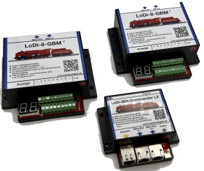 Lokstoredigital LoDi2009 – LoDi-Startset Melden LX mit S88-Commander LX & 2× LoDi-8-GBM v2 