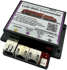 Lokstoredigital LoDi001 – LoDi-Shift-Commander, Netzwerkzentrale für Weichen, Signale und Beleuchtung 