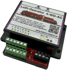 Lokstoredigital LoDi008 – LoDi-Operator 4-WD-AC Weichendecoder für Wechselstromantriebe 