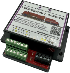 Lokstoredigital LoDi011 – LoDi-Operator 4-WD-DC Weichendecoder für Gleichstromantriebe 