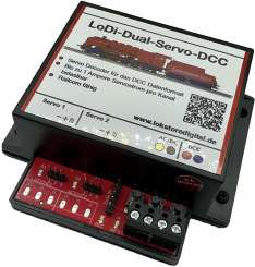 Lokstoredigital LoDi203 – LoDi-Dual-Servo-DCC 2-fach Servodecoder 