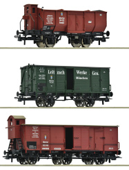 Roco 6600223 – K.Bay.Sts.B. Güterwagen, 3er-Set 