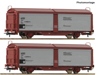 Roco 6600257 – SJ Schiebedach-/Schiebewandwagen Teu, 2er-Set 