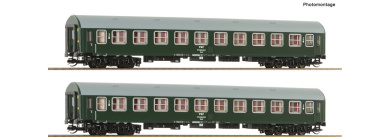 Roco 6280043 (TT) – PKP Reisezugwagen Bwxzd, 2er-Set, 2. Klasse, Epoche IV 