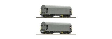 Roco 6680025 (TT) – ČD Cargo Schiebeplanenwagen Shimmns, 2er-Set, Epoche V 
