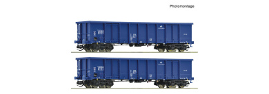 Roco 6680033 (TT) – PKP Cargo offene Güterwagen Eaons, 2er-Set, Epoche VI 