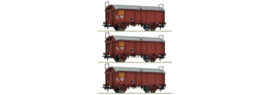 Roco 6600173 – SNCF Schiebedachwagen Tms, 3er-Set, Epoche IV 