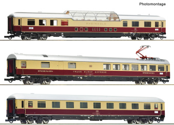 Roco 6200120 – 3-teiliges Schnellzugwagen-Set -Rheingold- der AKE-Eisenbahntouristik 