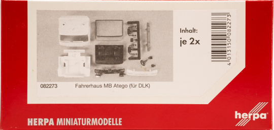 Herpa 082273 (1:87) – Mercedes-Benz Atego Fahrerhaus für DLK (inkl. Spiegel) Inhalt: 2 Stück 