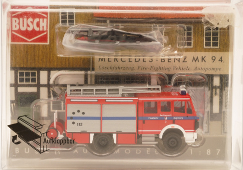 Busch 43802 (1:87) –  Mercedes-Benz  MK 94 Löschfahrzeug Feuerwehr Augsburg 