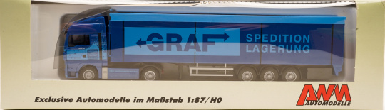 AWM 74277 (1:87) – MAN Schubbodenauflieger-Sattelzug Spedition GRAF 