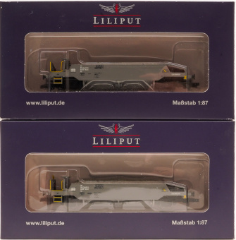 Lilliput L230111 – 2-teiliges Schotterwagen-Set Xs der BLS 