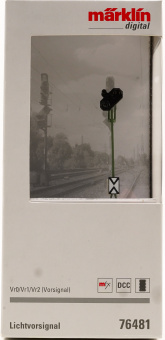 Märklin 76481 – Licht-Vorsignal (Vr0/Vr1/Vr2)der DB, für Digital-Formate mfx, MM und DCC 