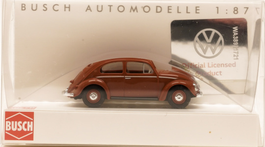 Busch 52905 (1:87) – VW Käfer Brezelfenster, braun 