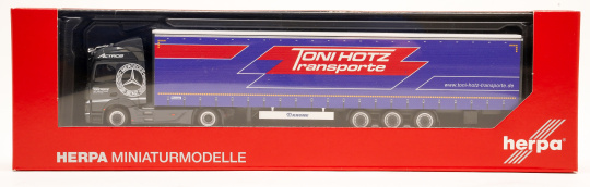 Herpa 317573 (1:87) – Mercedes-Benz Actros Streamspace 2.3 15m Lowliner-Sattelzug Toni Hotz 
