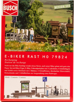 Busch 79824 (1:87) – Action Set: E-Biker Rast 