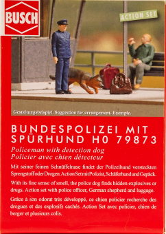 Busch 79873 (1:87) – Action Set: Bundespolizei mit Spürhund 