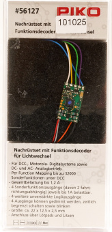 Piko 56127 – Nachrüstset Funktionsdecoder für Lichtwechsel Steuerwagen (AC), digital (MM/DCC) 
