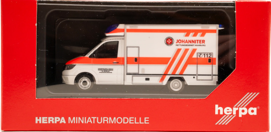 Herpa 098182 (1:87) – MAN TGE Fahrtec Rettungswagen Johanniter Hamburg 