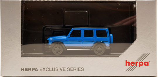 Herpa 918909 (1:87) – Mercedes-Benz G580 mit EQ-Technologie, blau eXtra 