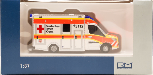 Rietze 76143 (1:87) – Mercedes-Benz Sprinter 18 GSF RTW DRK Leer 