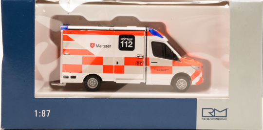 Rietze 76148 (1:87) – Mercedes-Benz Sprinter 18 Strobel RTW Malteser Neckar Alb 