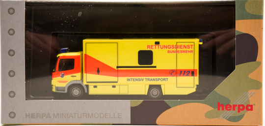 Herpa 747097 (1:87) – Mercedes-Benz Atego 2008 Koffer-LKW Bundeswehrkrankenhaus 