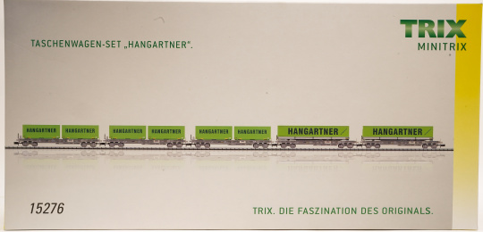 Minitrix 15276 – 5-teiliges Einheitstaschenwagen-Set Sdgmss der Hupac AG 