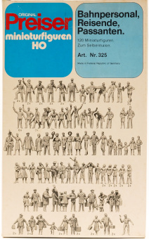 Preiser 325 (1:87) – Bahnpersonal und Reisende zur Individuellen Bemalung 