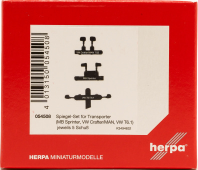 Herpa 54508 (1:87) – Spiegel für Transporter (Mb Sprinter, VW Crafter/MAN TGE, VW T6.1) 
