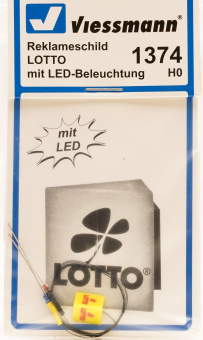 Viessmann 1374 (1:87) –  Reklameschild LOTTO mit LED-Beleuchtung 